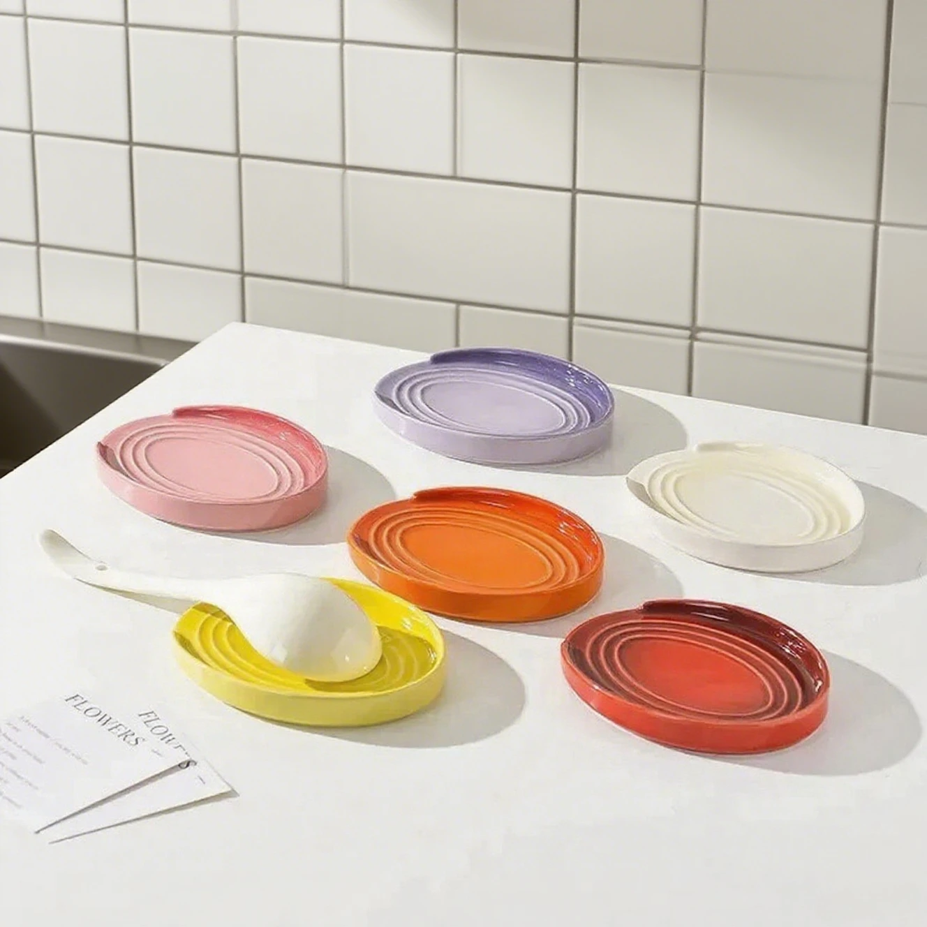Descanso de colher de porcelan - Kitchen Helper Gadgets avaliação e preço
